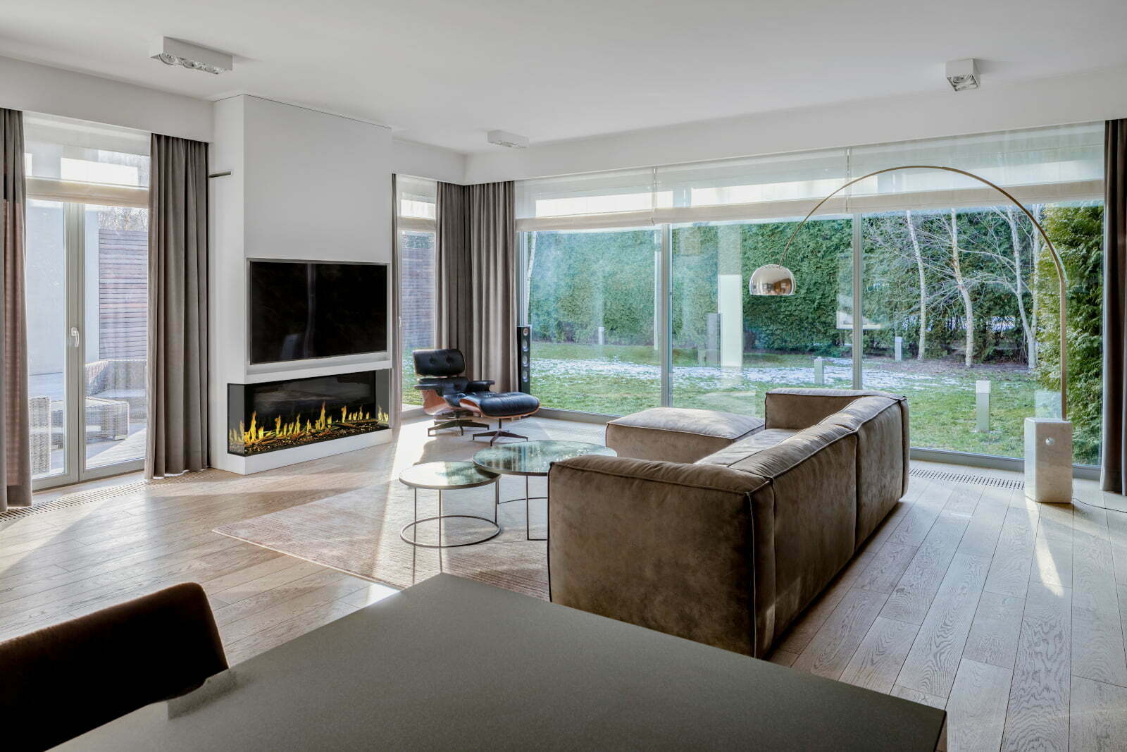 Modern Flames Orion Slim Series - 76 Inch Heliovision Electric Fireplace